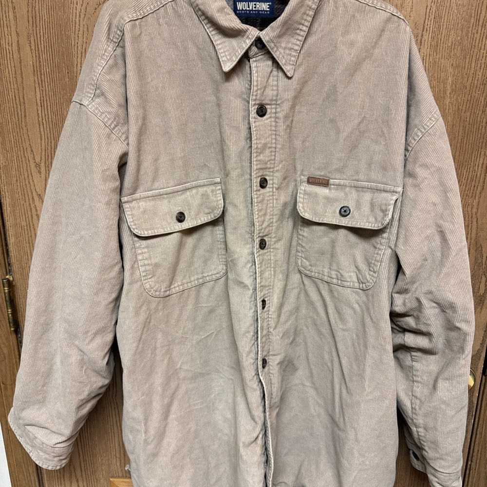 Wolverine Sz XXL Men’s Boots and Gear Brown Corduroy Thick Jacket Lined